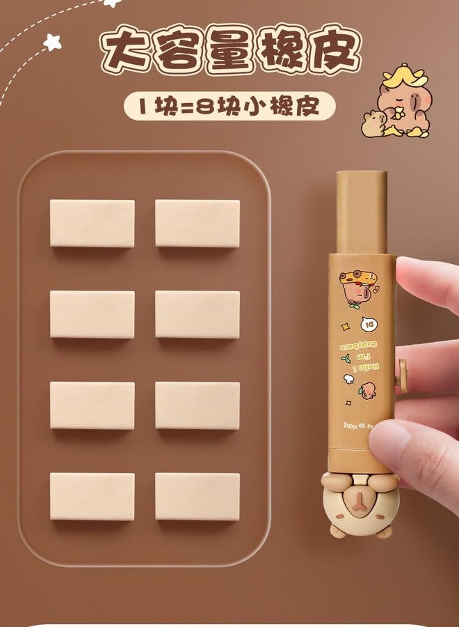 OANGO مجموعة ممحاة على شكل قاطع من OANGO للأطفال - مجموعة أدوات مكتبية، ممحاة مطاطية، ممحاة مزخرفة كهدية تذكارية لأعياد الميلاد (دب) - Image 3